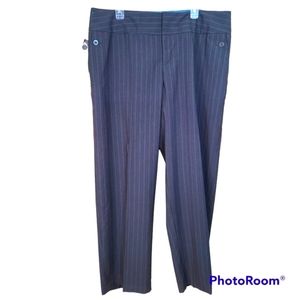 NWT Vintage 90's Size 20W Gray Pinstripe Stretchy Wide-Leg Trouser Pants Office